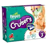 Pampers Cruisers, Size 3, 31-Count (Pack of 6)