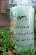 Serenity Prayer Scented Christian Pillar Candle