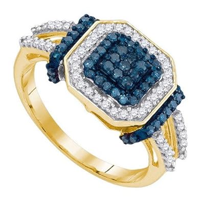 Cheap Girls Jewelry 0.50CTW BLUE DIAMOND FASHION RING For Sale
