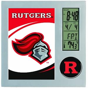 NCAA Rutgers Scarlet Knights Digital Desk Clock