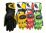 Armored Gauntlet Leather Racing Gloves - LeatherBull(Free U.S. Shipping)