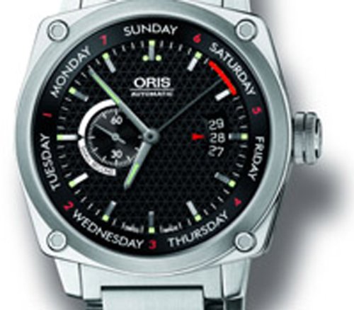Oris Men's 4154MB BC4 Black Dial Bracelet Watch