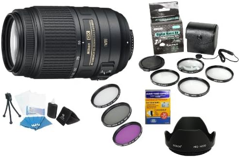 Nikon 55-300mm F/4.5-5.6g Ed Vr Lens + Accessory Kit for D5300 D3200 D7100