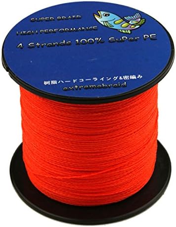 extremebraid PE braided 100 M 180 LB orange line for fishing