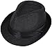 TAUT Women Men's Solid Color Short Brim Sun Fedora Hat with Band Black SM