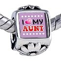 I Heart Aunt Photo Beads - Pandora Bead & Bracelet Compatible