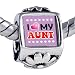 I Heart Aunt Photo Beads - Pandora Bead & Bracelet Compatible