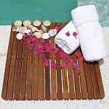 Le spa Premium Teak Floor & Shower Mat, 24 Square