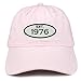 Trendy Apparel Shop Established 1976 Embroidered 42nd Birthday Gift Soft Crown Cotton Cap - Light Pink