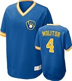 Milwaukee Brewers Paul Molitor #4 Nike Royal Cooperstown V-Neck Player Jersey