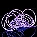Onite US-20EL-03PP 16.4' Neon Glowing Strobing Electroluminescent EL Wire Light with Battery Pack Controller for Parties, Purple