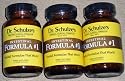 ***** NEW GLASS Bottles! ***** Set 0f 3 ~ Dr. Schulze's Intestinal Formula #1 Colon Bowel Cleanse 90 Cap Bottles *****SAVE on 3 Bottles*****