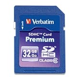 Verbatim Premium 32 GB SDHC Flash Memory Card, Class 6 (96871)