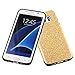 MEKO Glitter Bling Rubber Shock Absorbing and Scratch Resistant Bumper Case for Samsung Galaxy S7 Edge, Gold