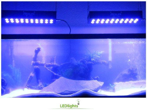 Aqua Pro 60W CREE XP-E LED Aquarium Reef Tank Coral Light White/Blue Dimmer Aluminum USA