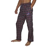 Mens NFL Buffalo Bills Plaid Cotton Thermal Sleepwear / Pajama Pants - Dark Blue & Red (Size: M)