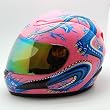 Motorcycle Street Bike Pink Dragon Full Face Woman/Lady Helmet