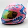 Motorcycle Street Bike Pink Dragon Full Face Woman/Lady Helmet