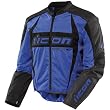 Icon Arc Men's Textile Street Racing Motorcycle Jacket - Blue