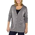 Mossimo&reg; Black Plus Ultra Soft Boyfriend Cardigan - Heather Gray