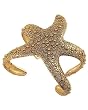 Goldtone Starfish Cuff Bracelet Fashion Jewelry