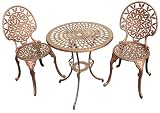 Ischia 3 Piece Cast Iron Bistro Garden Furniture Set