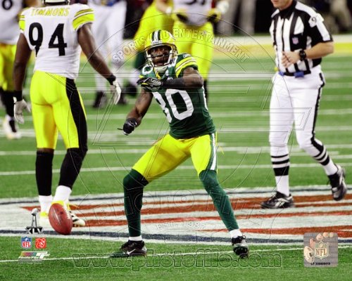 Donald Driver action from Super Bowl XLV - Green Bay Packers NFL 8x10 Photo