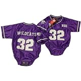 Kansas State University Wildcats NCAA Football Infant/baby Onesie Jersey Medium 6-9 months