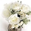 Artifical Flora White Rose - Bouquet 6pcs