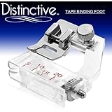Distinctive Tape Binding Sewing Machine Presser Foot - Fits All Low Shank Snap-On Singer*, Brother, Babylock, Euro-Pro, Janome, Kenmore, White, Juki, New Home, Simplicity, Elna and More!