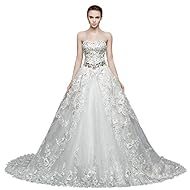 Beaded Full Length  Dress with a Court Train 