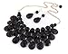Tonsee Water Drop Style Bib Chunky Statement MultiLayer Necklace (Black)