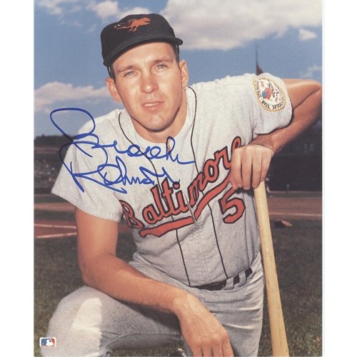 Brooks Robinson Autographed Baltimore Orioles (Pose with Bat) 8x10 Photo