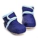 Enteer Infant Waterproof Snow Boots Premium Soft Sole Anti-Slip Warm Winter Prewalker Toddler Boots (7-12months, navy)