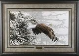 Through the Firs Ron Parker 41x31 Gallery Quality Framed Art Print Wildlife Eagle Picture Painting