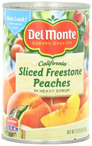 Del Monte Sliced Freestone Peaches in Heavy Syrup, 15.25 Oz (Pack of 6)