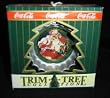 Coca Cola Bottle Cap Trim a Tree Christmas Ornament Santa Wiping Forehead