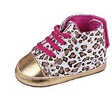 (ビグッド)Bigood ベビーシューズ ベビー靴 ファーストシューズ 快適スニーカー男の子 女の子 滑り止め ヒョウ柄 金色長さ13cm