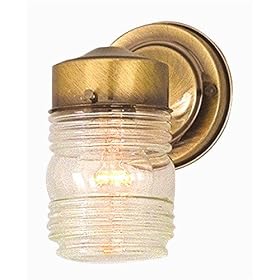 1 light antique brass outdoor wall by Aztec