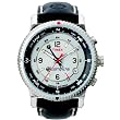 Timex 49551 Mens Stainless Steel Case Expedition E-Instruments E-Compass Watch with Black Genuine Leather Stitched Band