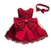 Red Dresses for Baby Girls Dresses for Toddlers Sleeveless Party Wedding Holiday Red Dresses for Girl Formal Tutu Lace Dress Knee Length Party Dresses for Little Toddler Girls (Red 3M)