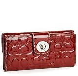 COACH コーチ ターンロックエンボスドパテントレザースリムエンベロープ長財布 43583 SV/CM