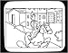 Decorated Mouse Pad with man, tree, black and white, dwelling, Sweden, mansion, Europe, horse, landscape, equine, animal, riding, house, villa