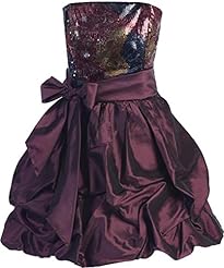 Junior Girls Taffeta Sequined Mini Dress  With a Sash 