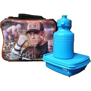 WWE John Cena Lunch Bag with Free Water Bottle and Snack Box