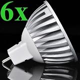 ATC 6X 3 Watt LED Spot Light Cool White, Replacement for 40 Watt Recess Light or Track Lighting