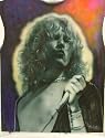 T-Shirt Airbrush Art - Original Hand Painted by GIORGIO - " Robert Plant " Led Zeppelin