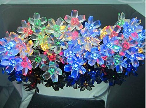 Flower Solar LED String Lights,Kocopoo Solar String Lights LED For Christmas Decoration,indoor,Garden, Party and Festival Decorations(Multi-color,50 Pieces,7Meters)