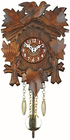 Black Forest Quartz Pendulum Clock - Cuckoo Chime - 5.5 inch - Walnut