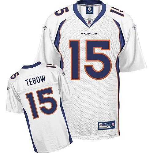 Reebok Denver Broncos Tim Tebow Replica White Jersey Extra Large